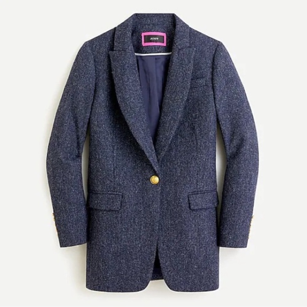 J. Crew Parke Blazer in Navy Herringbone